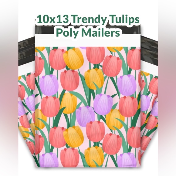 Trendy Tulips 🌷 Poly Mailers 10x13 Pack of 25 - Picture 4 of 7
